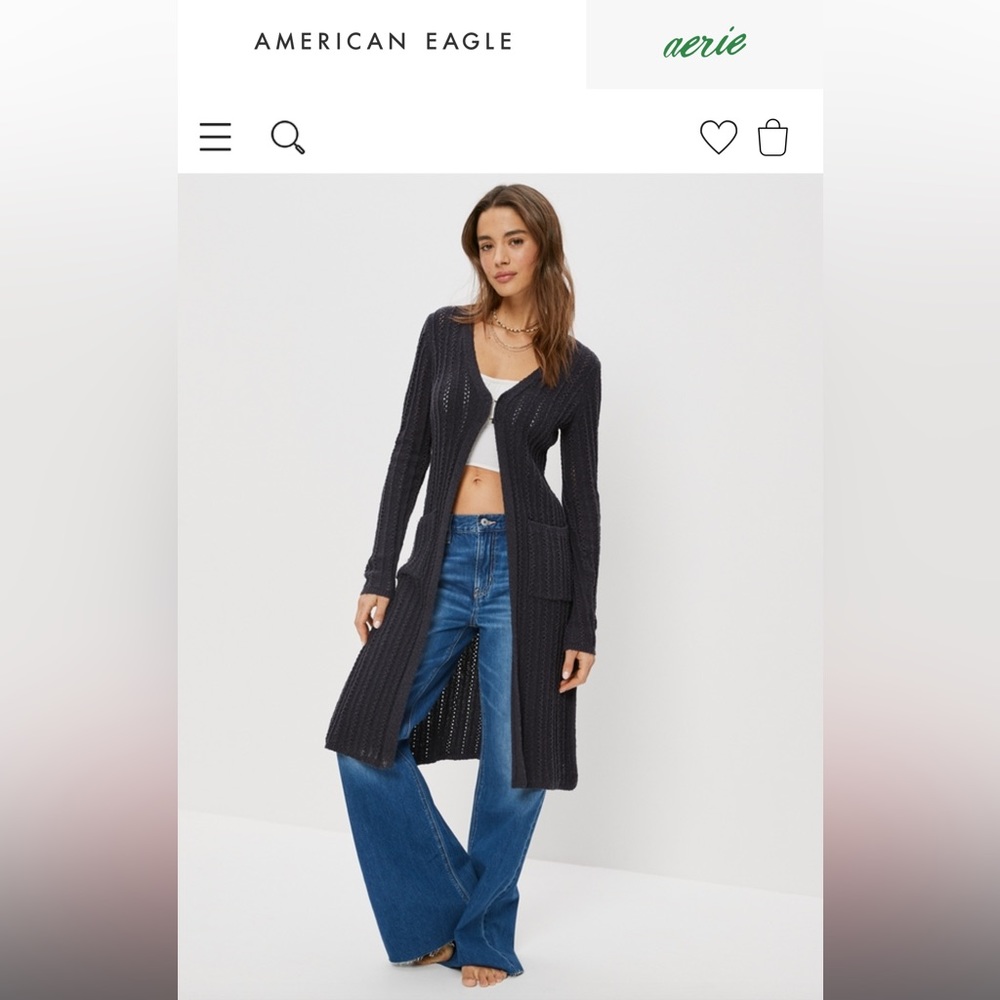 American Eagle Extra Long Knit Cardigan size XS